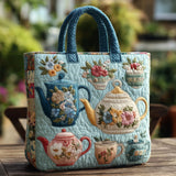 Gequilt Tote Bag virágmintával