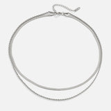 Csilla - Ezüst nyakörv choker