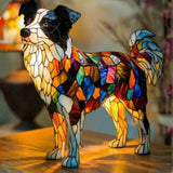 Border Collie - Ólomüveg lámpa